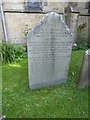 Gravestone in Settle churchyard