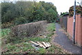 Path alongside Coed Meyrick-moel Nature Reserve, Cwmbran