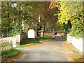 Gateway and driveway to Stoke Rochford Hall