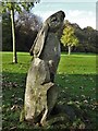 Carving of a hare in Meersbrook Park