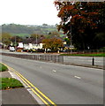 Railings between the carriageways of the A4051 Malpas Road, Newport