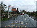 Bus stop on Church Lane. Hargrave