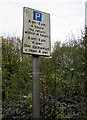 ST3993 : Layby parking restriction notice near Newbridge-on-Usk by Jaggery