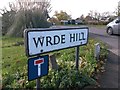 Highworth: Wrde Hill sign