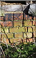 Benchmark on barn at Edneys Hill Farm