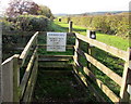 Oakgrove Stud public footpath notice, St Arvans