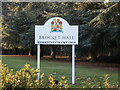 Information Board by Entrance to Brocket Hall, Lemsford, Hertfordshire