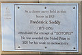 Plaque to Frederick Soddy