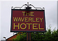 The Waverley Hotel (2) - sign, 9 Pedley Street, Crewe, Cheshire