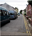 Vans parked in Exmouth Place, Chepstow