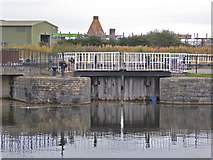 ST2937 : Disused lock Bridgwater docks by Chris Allen