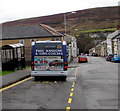 Phil Anslow & Sons bus in High Street, Blaenavon