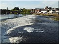 NX9675 : Weir on the River Nith by Philip Halling