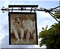 Jolly Cricketers pub sign, Seer Green