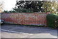 Brick wall beside Crofts End at High Street junction