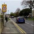 Warning sign - patrol, Leamington Road, Broadway