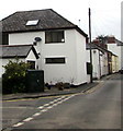 Telecoms cabinet on an Usk corner