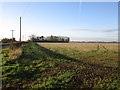 Stubble field and Westlaby Manor