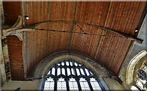 TQ7237 : Goudhurst, St. Mary's church: The Culpeper Chapel roof by Michael Garlick
