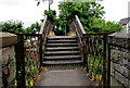 ST1871 : Steps up to Dingle Road railway station footbridge, Penarth by Jaggery