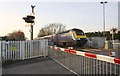 Great Western Railway HST approaching Stocks Lane level crossing