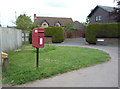 TL5950 : Elizabeth II postbox on West Wickham Road, Balsham by JThomas