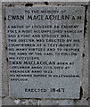 Obelisk to the memory of Ewan MacLachlan