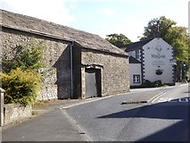 SD8358 : Barn and the Maypole Inn, Main Street (A65), Long Preston by David Smith
