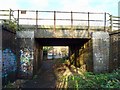 Railway bridge over a footpath