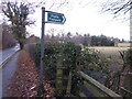 Looking along the A281 from footpath junction