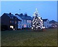 Christmas tree on Goldcroft Common, Caerleon