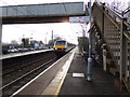 TM1279 : Norwich Bound Train approaching Diss Railway Station by Geographer