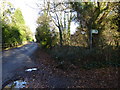 Looking north on Shipley Road from footpath junction