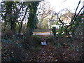 Footpath reaches Shipley Road at the southern end of Southwater