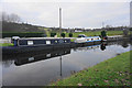 Narrowboats moored on the  Leeds & Liverpool Canal