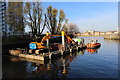 View from the Spit in Wandle creek near the confluence with the Thames