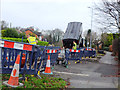 Roadworks on the A571 Pemberton Road