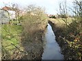 Tirle Brook with houses to the left