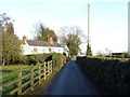 Hawthorn Cottage and the lane to Botany Farm