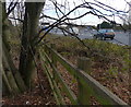 SP7157 : Fence alongside the M1 motorway by Mat Fascione