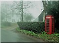 Ridge Farm and the old phone box, Ridge