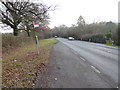 Looking south on the A281 from bus stop