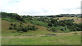 Downland scenery Calcot Hill, Clent Hills with view towards Birmingham