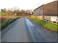 Road beside Oswestry Equestrian Centre at Carreg-y-big