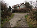 Side road to houses at the northern edge of Trinant