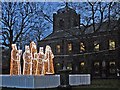 Nativity scene in lights, St Cuthbert