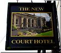 The New Court Hotel name sign, Usk