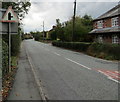 Warning sign - minor road junction ahead, Stapeley