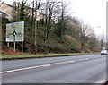 A467 directions sign, Cwmcarn