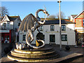 Dragon statue in Ebbw Vale town centre